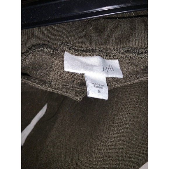 J. JILL Love Linen Women's Size Medium Green 100% LINEN Wide Leg Crop Pants - Picture 3 of 4